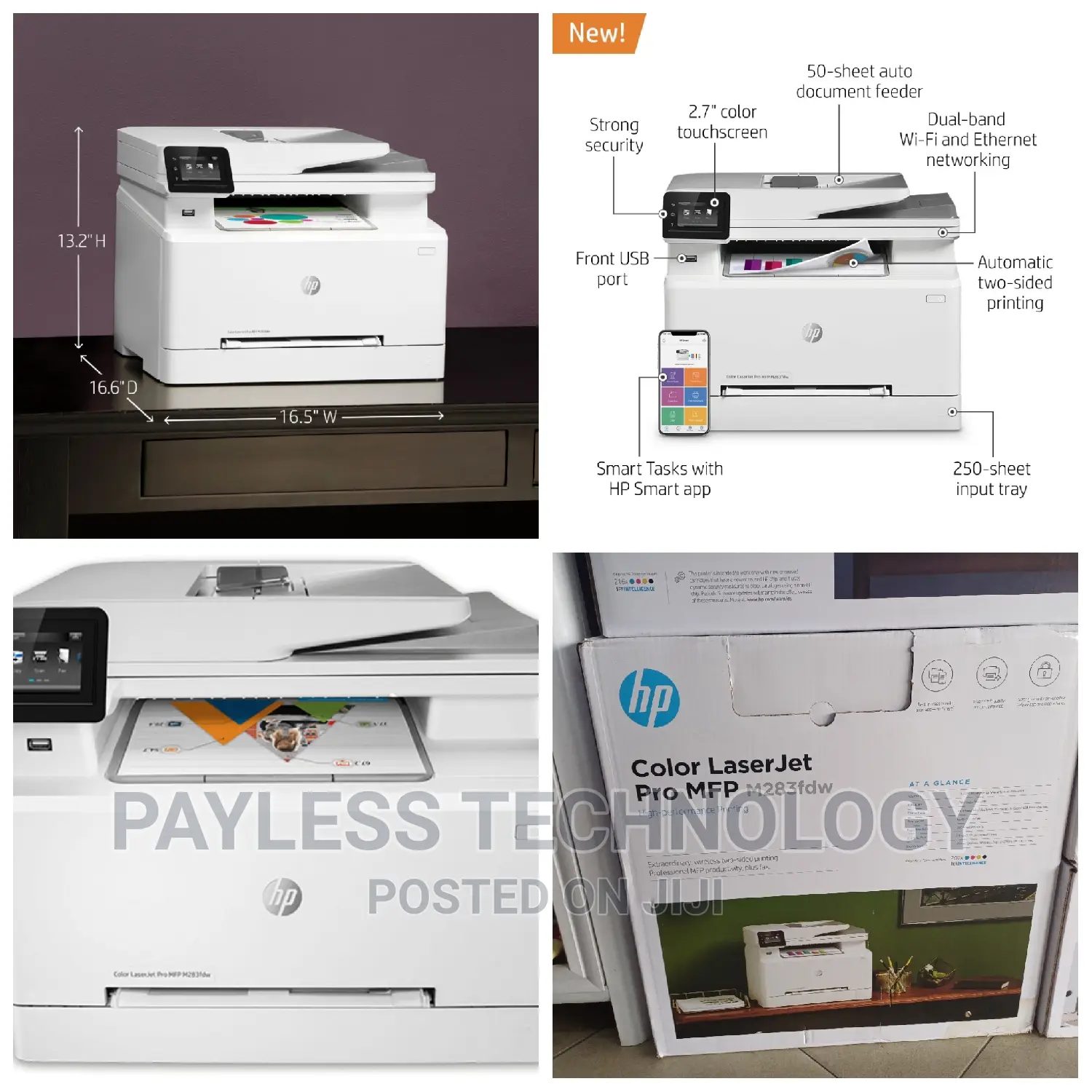 Hp Laserjetmfp Pro M283fdw A4 Colour Printers