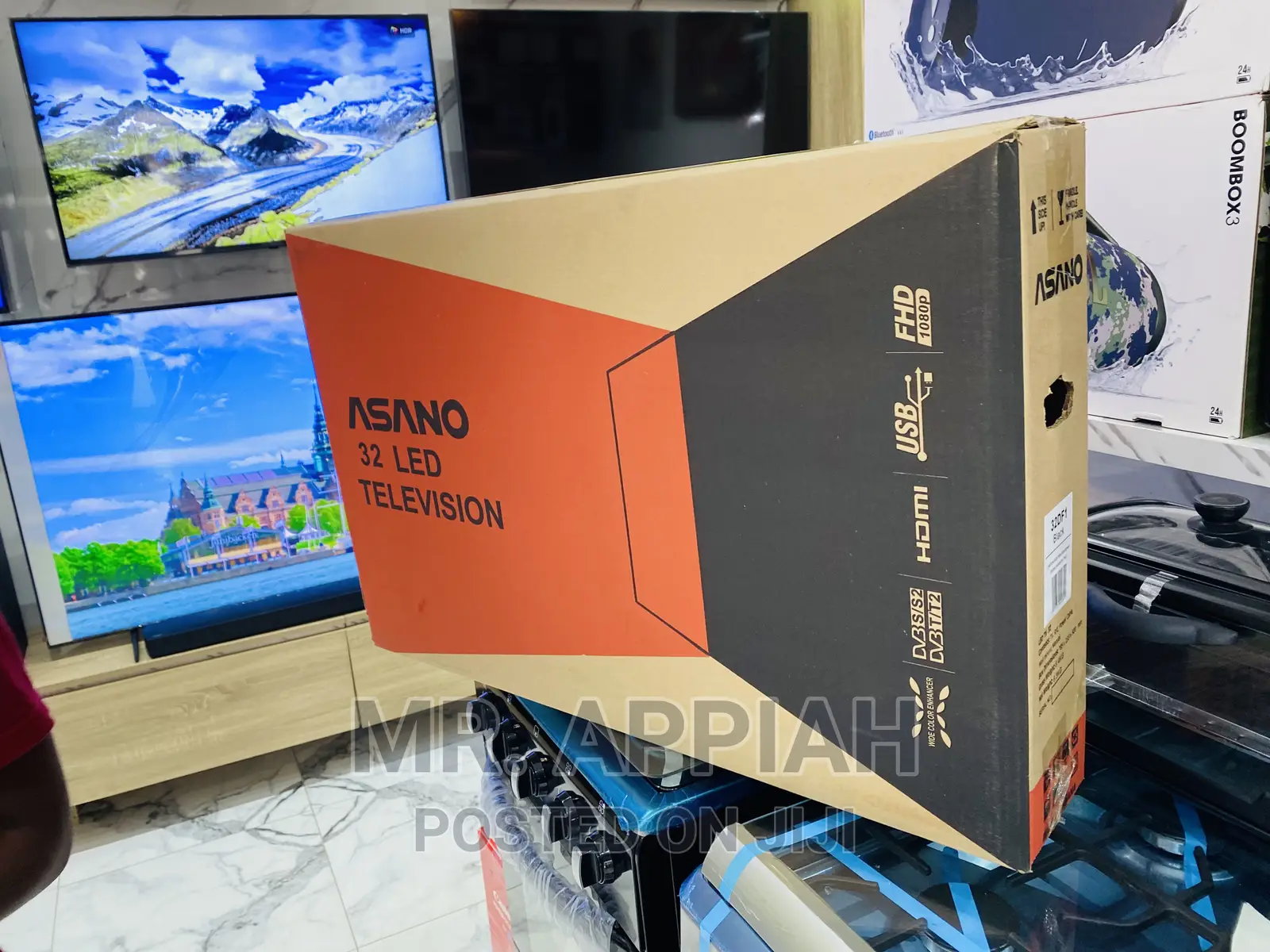 Unique Asano 32 Inch Digital Satelite Led Tv(Black)