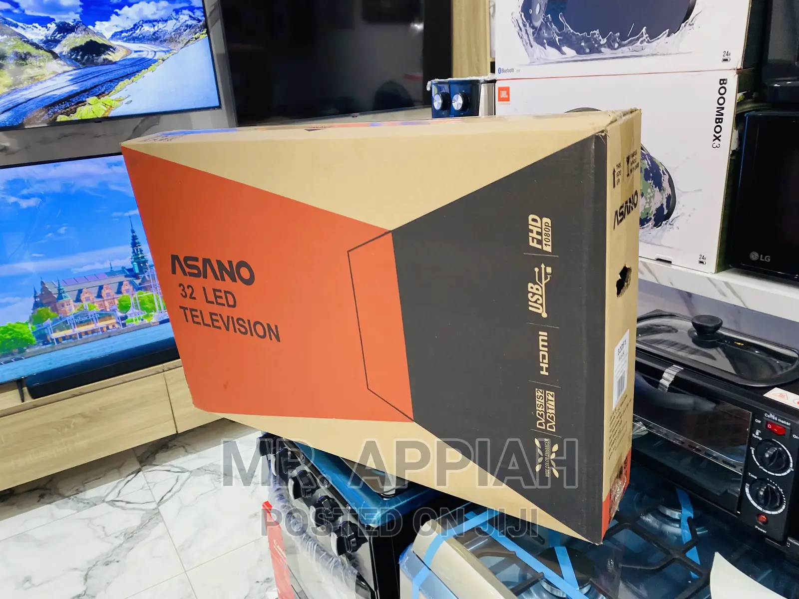 Unique Asano 32 Inch Digital Satelite Led Tv(Black)