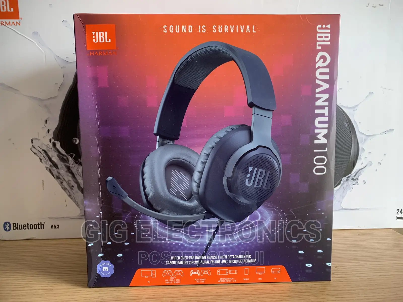 JBL Quantum 100 Wired Over-Ear Gaming Headset