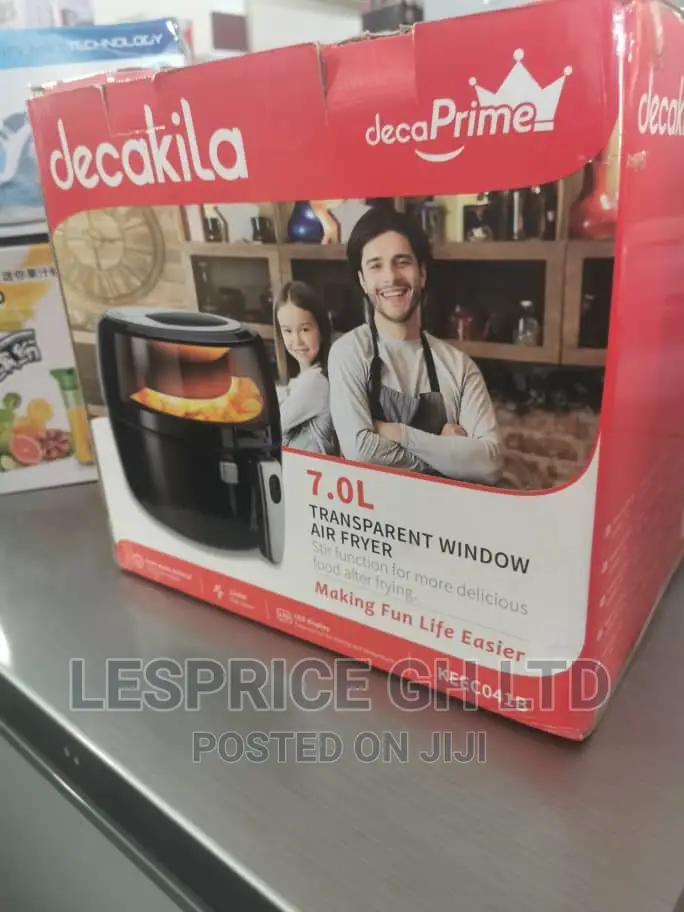 Transparent Window Air Fryer 7.0L Decakila Brand