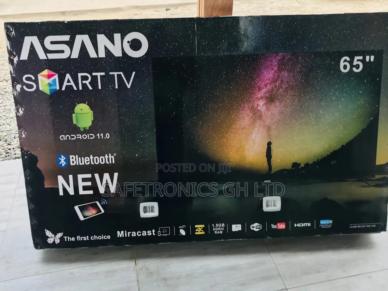 Asano 65 Inches Glossy LED Smart UHD Bluetooth Tv