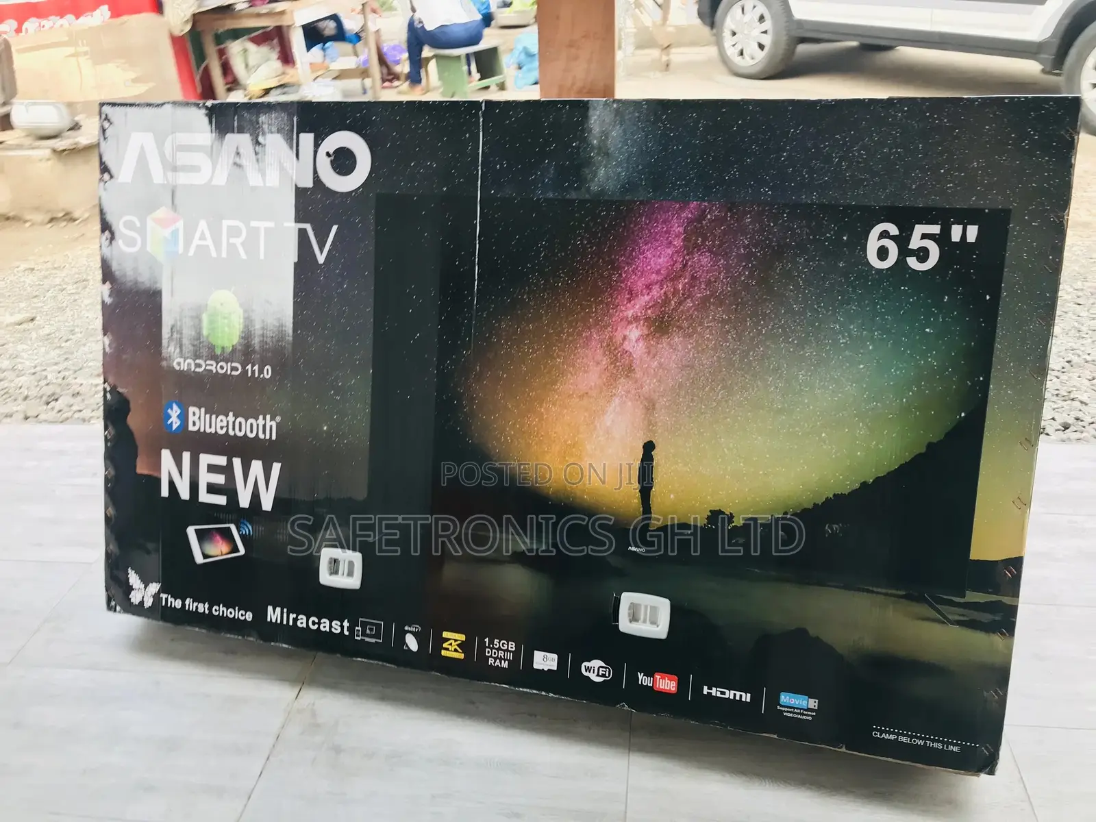 Asano 65 Inches Glossy LED Smart UHD Bluetooth Tv