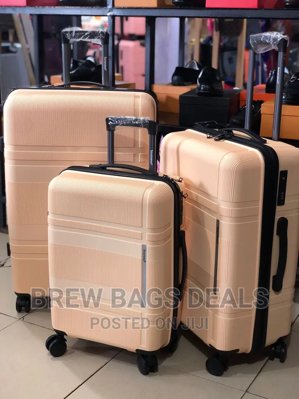 Purely Anticrack 3set SANZHENG Suitcase for Traveling