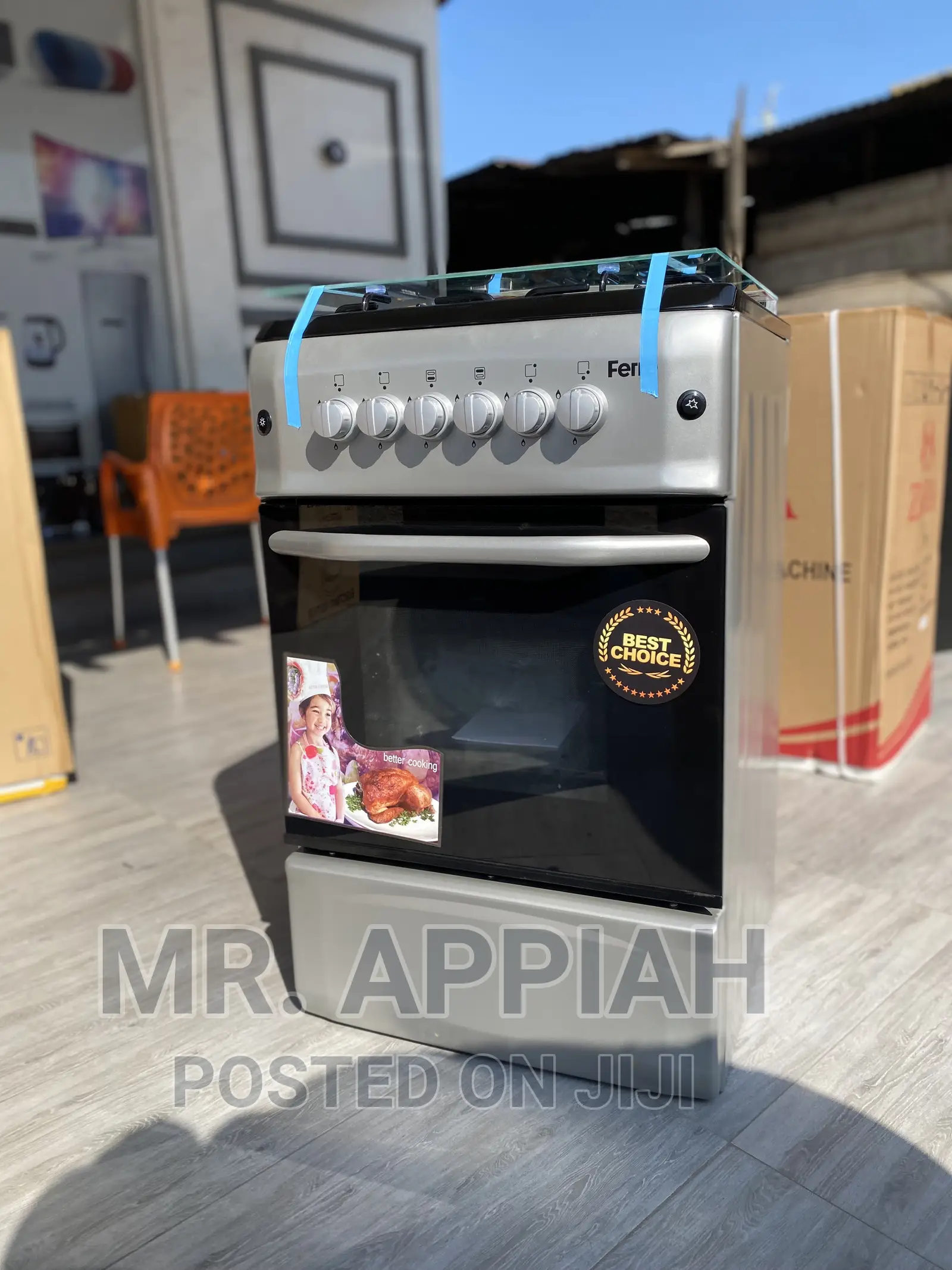 Fast,Reliable and Affordable Ferre 50x55 4 Gas Cooker(Gray)