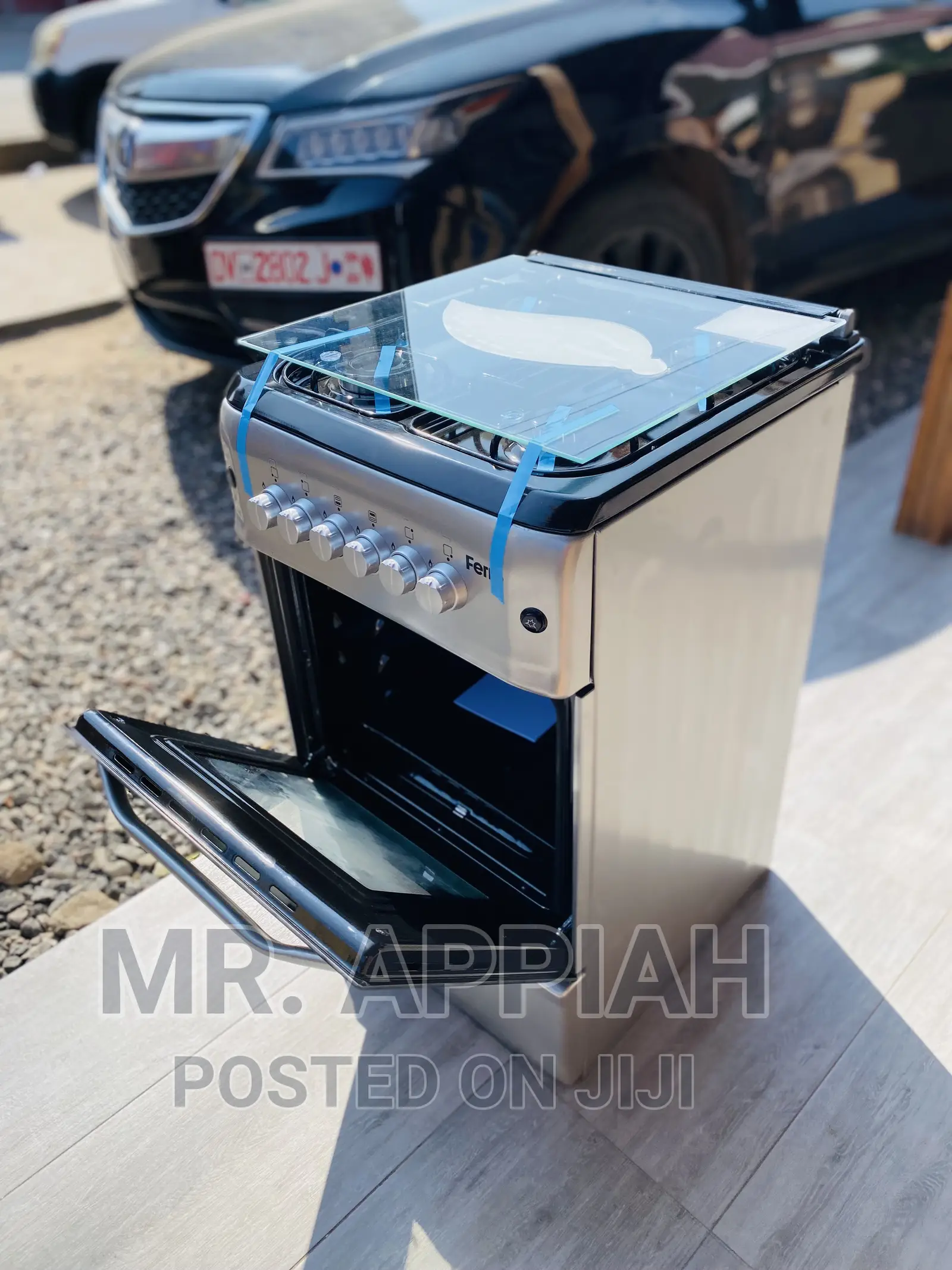 Anti-Rust Ferre 50x55 Oven and Grill 4 Gas Cooker(Gray).