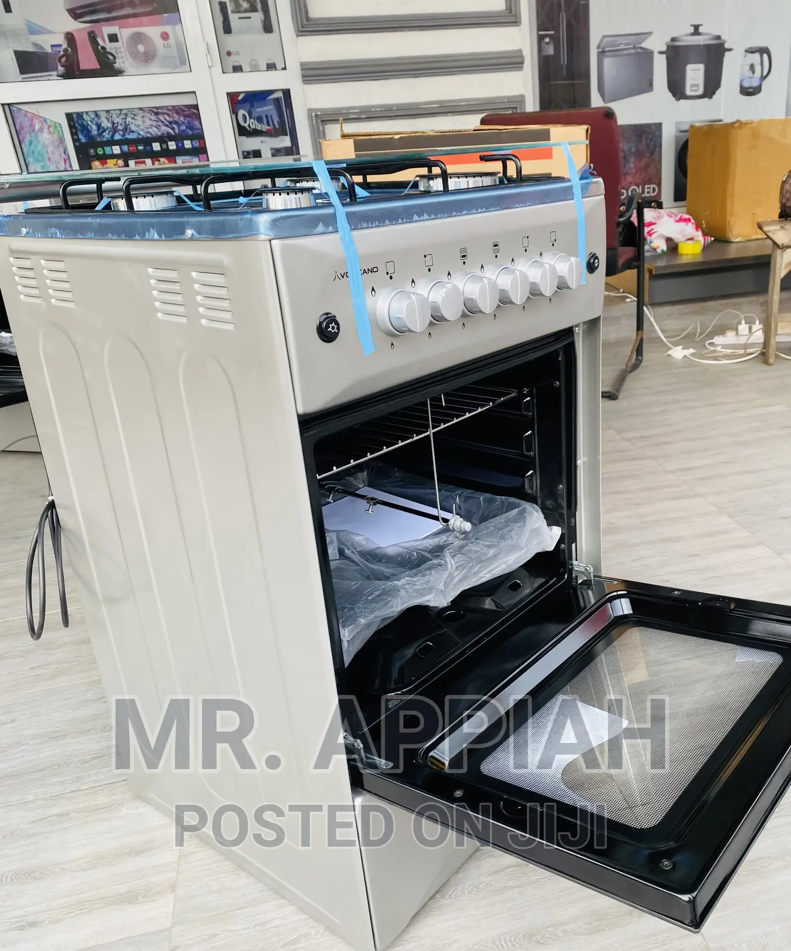 Reliable Volcano 50x50 Inox Gray 4 Gas Cooker + Oven 
