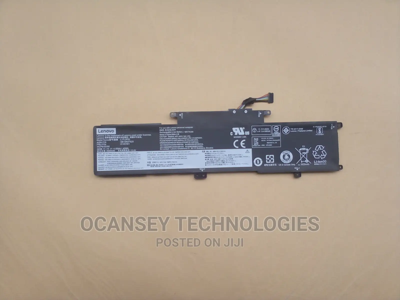 Original Lenovo L380 Battery for L17m3p55, 01av483