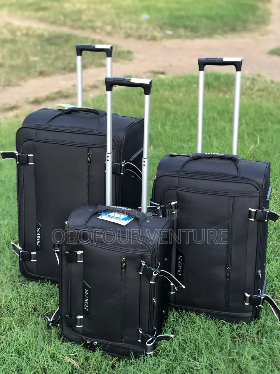 3 in 1 Quality Material Luggage( Black) 0656