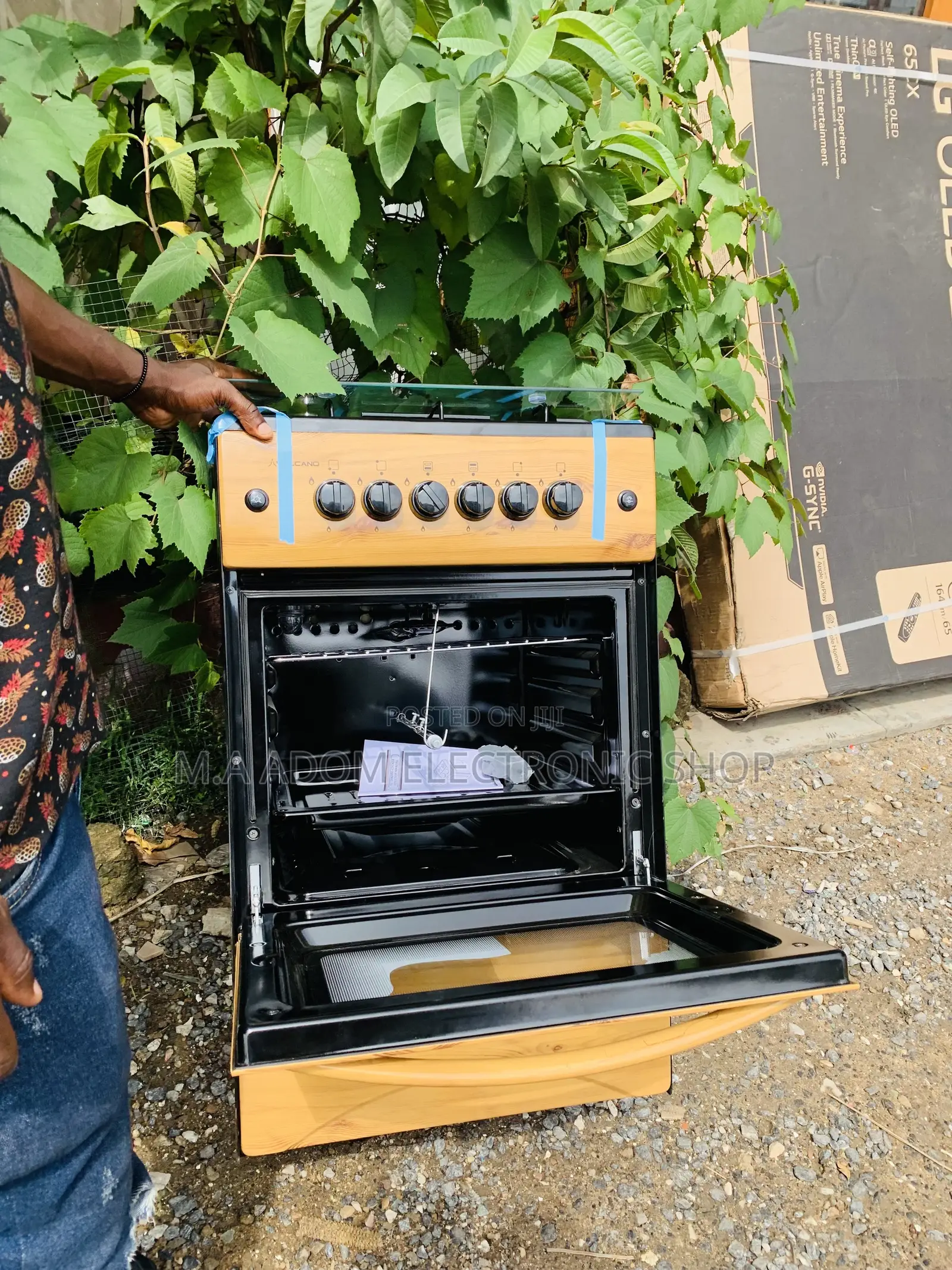 Take Better Volcano Light Wooden 4B Gas Cooker With Grill
