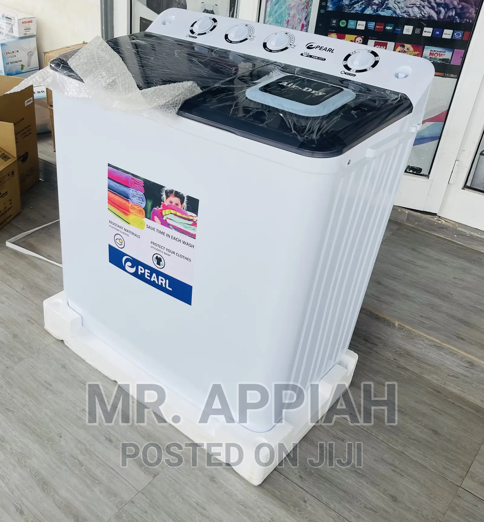 Fine 12kg Pearl Double Door Washing Machine(White).