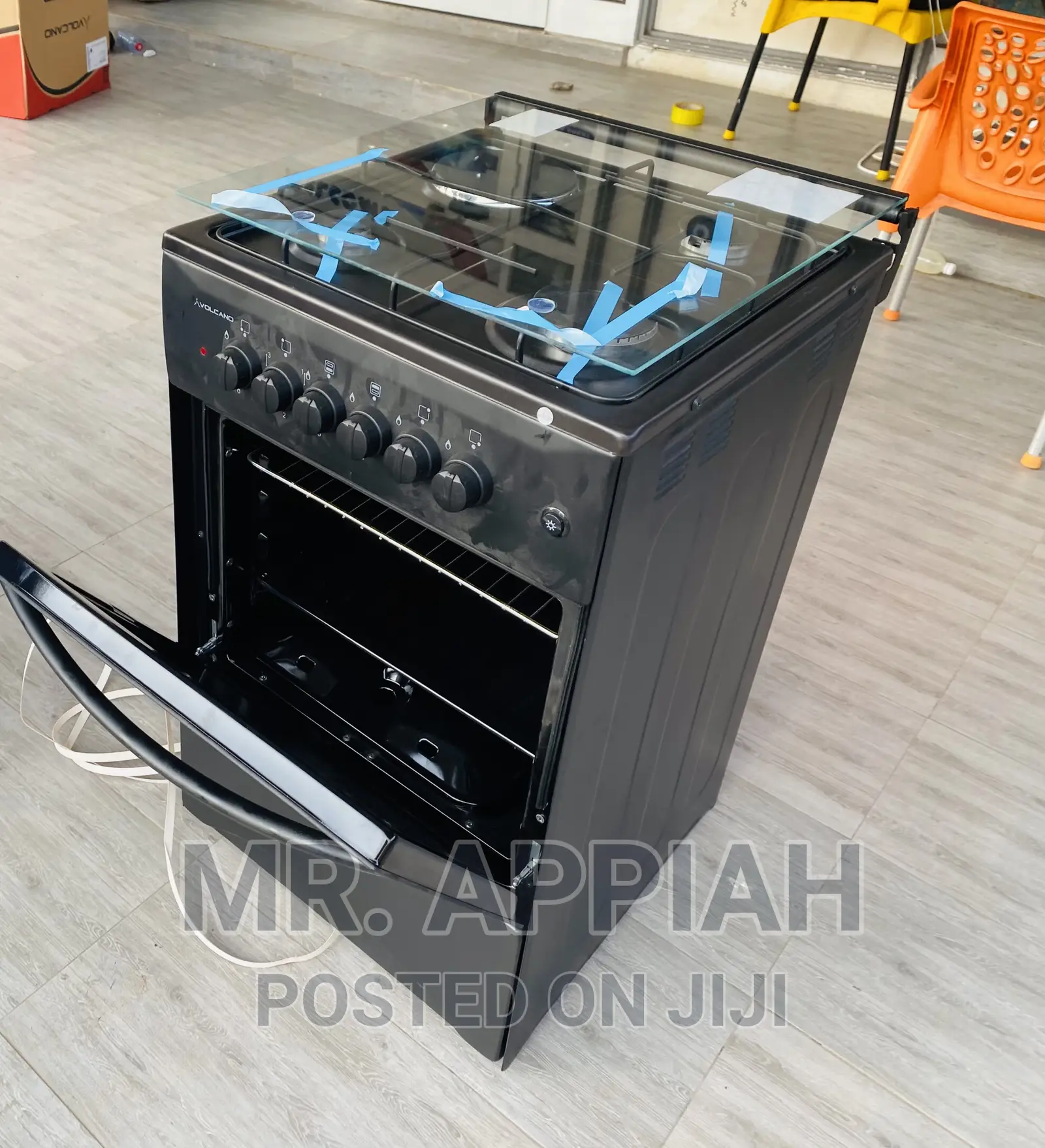 Latest and Effective Volcano 1 Electric 3 Gas Cooker(Black)