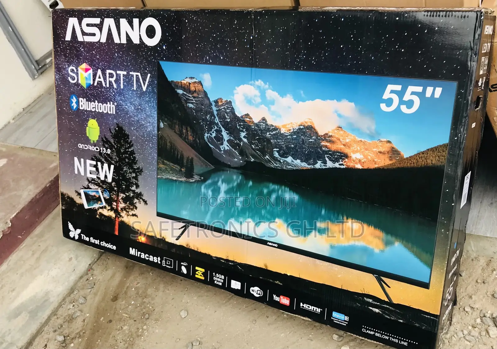 Smart Asano LED Glossy 55 Inches UHD Bluetooth Tv