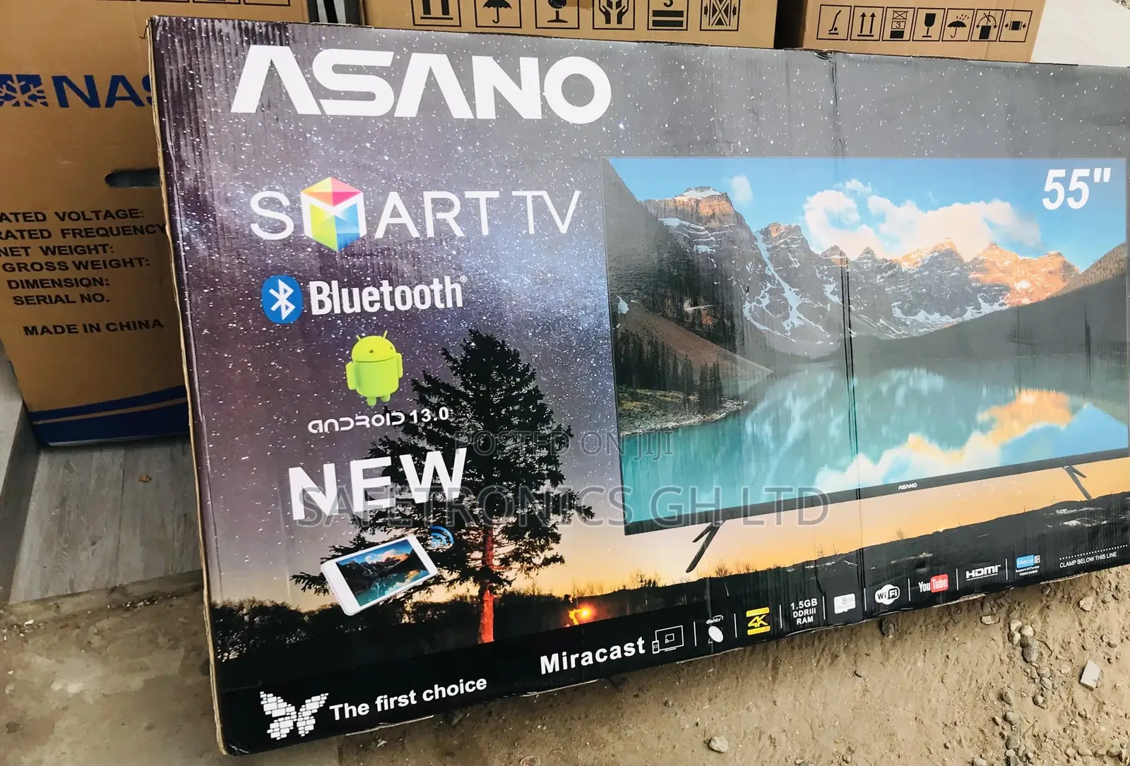 Smart Asano LED Glossy 55 Inches UHD Bluetooth Tv
