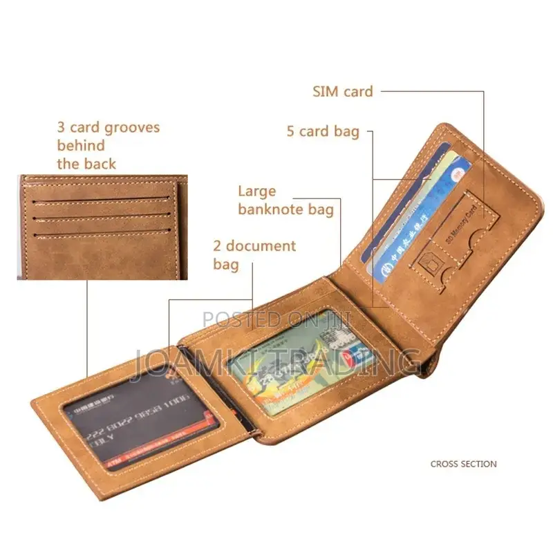 Men Leather Wallet Slim,Hipster ID Credit Card Holder Clutch