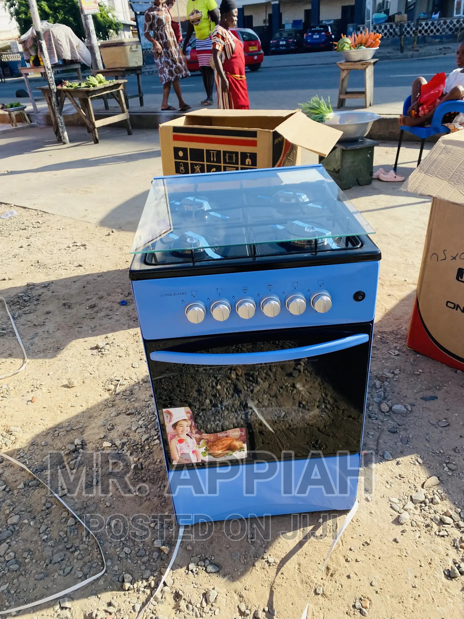 (Bleu)Quality Yet Affordable Volcano 4gas Cooker With Oven.