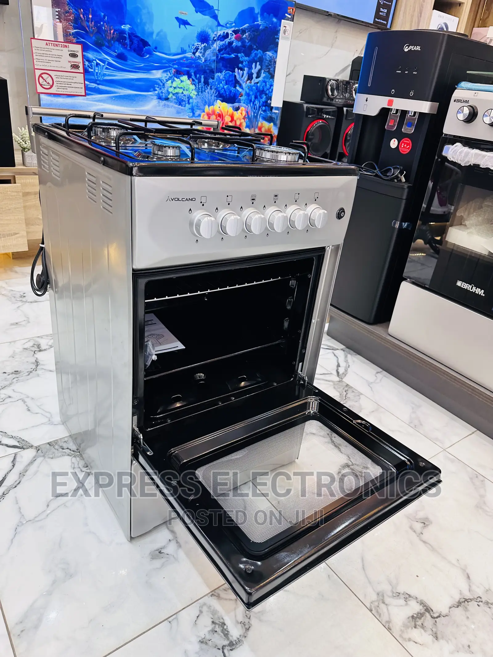 Spectacular Design Sliver Gas Cooker Stove 50/50 4burner