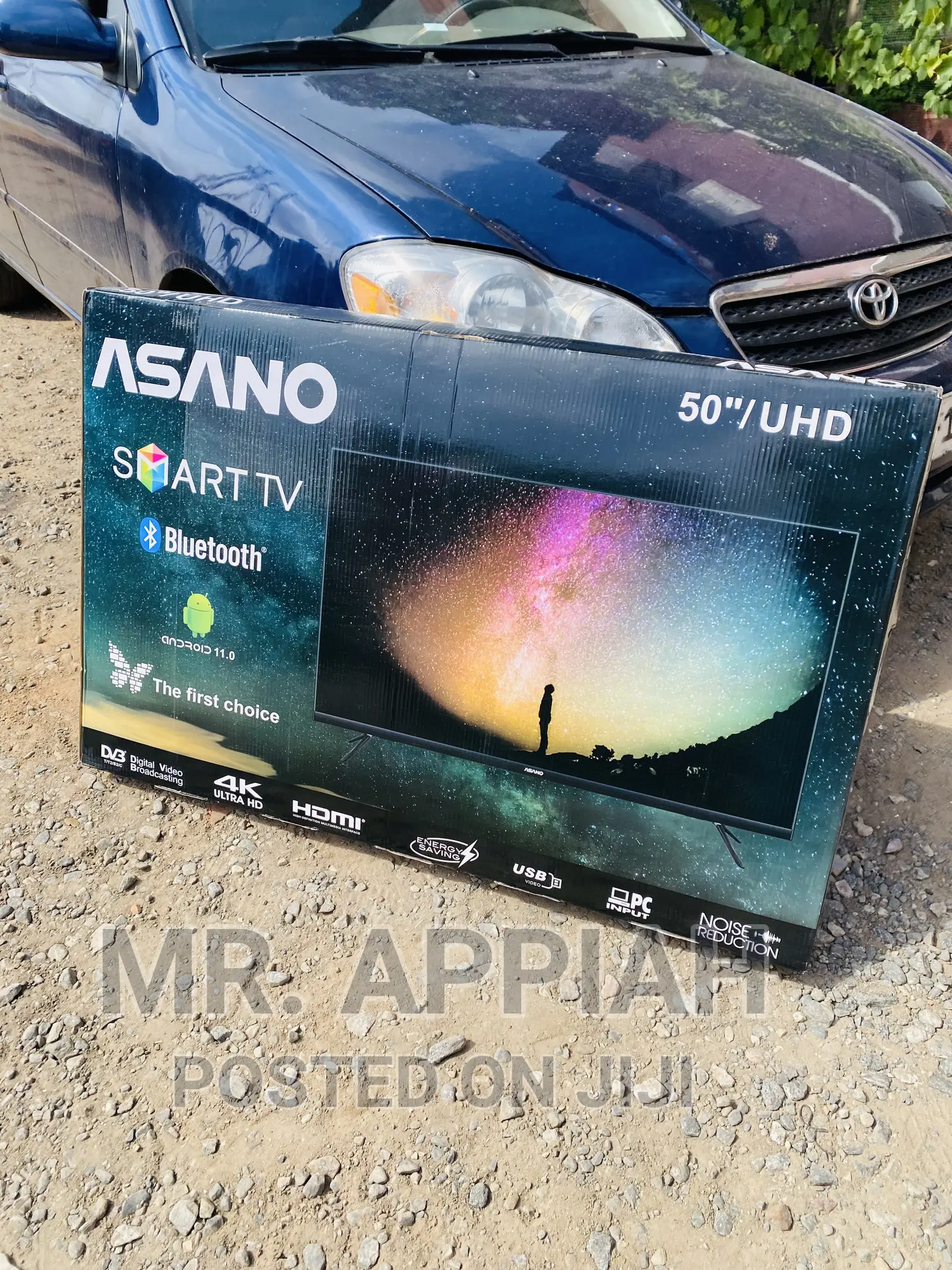 Fine Design Asano 50 Uhd Smart Bluetooth Led Tv,Black.