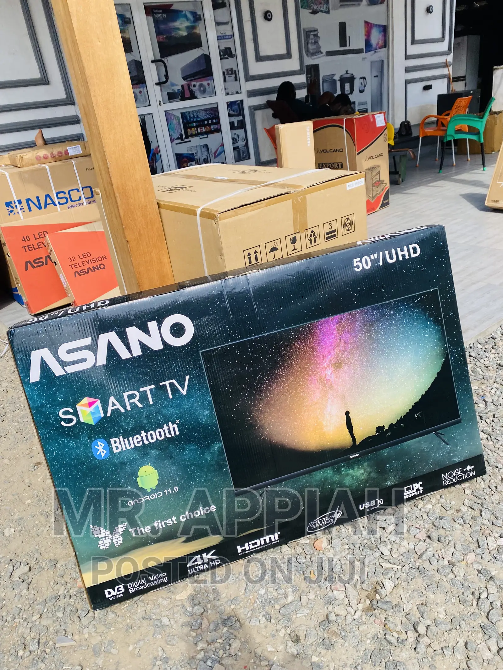 Fine Design Asano 50 Uhd Smart Bluetooth Led Tv,Black.