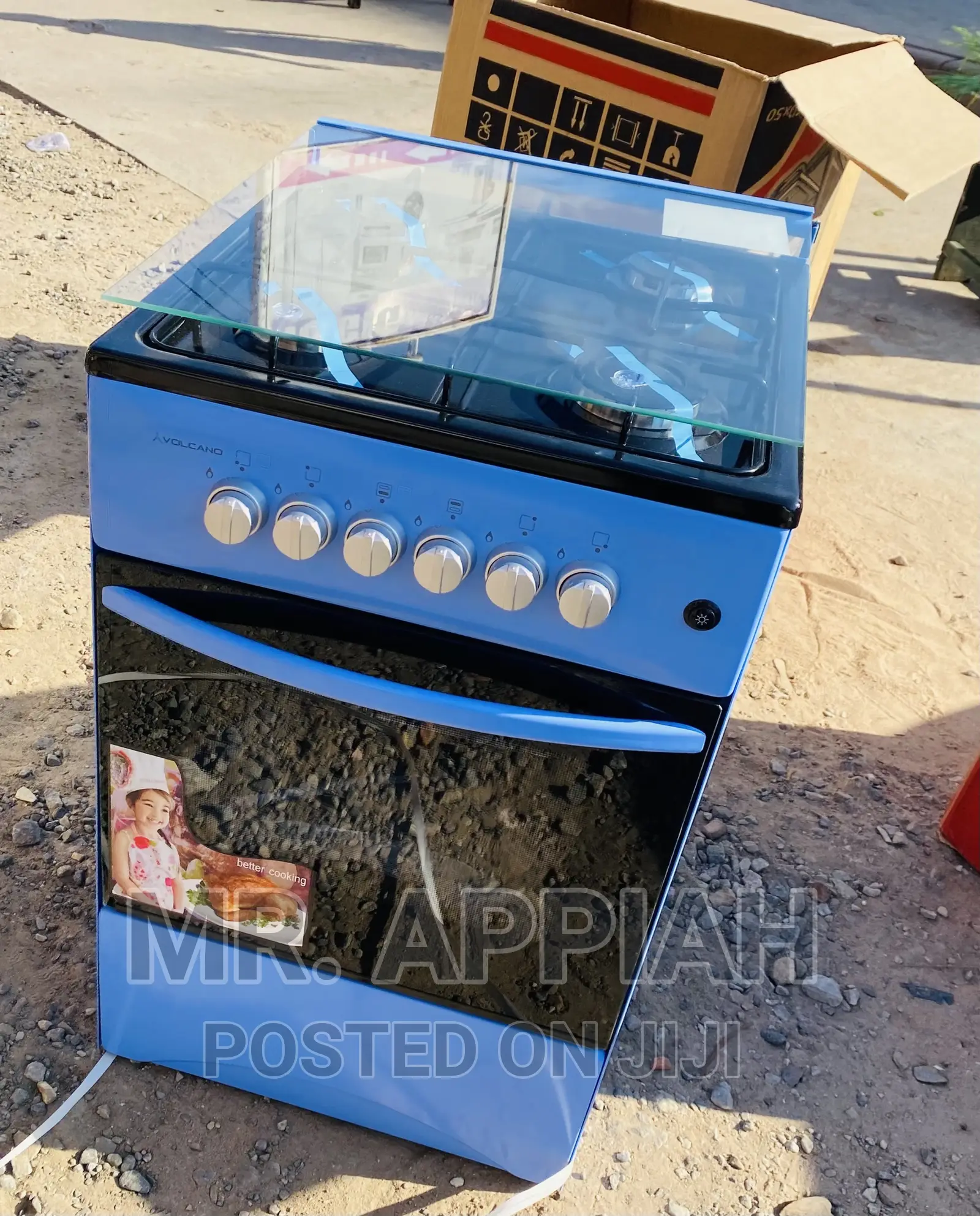 Latest Affordable and DurableVolcano 4gas Cooker,50x50,Blue