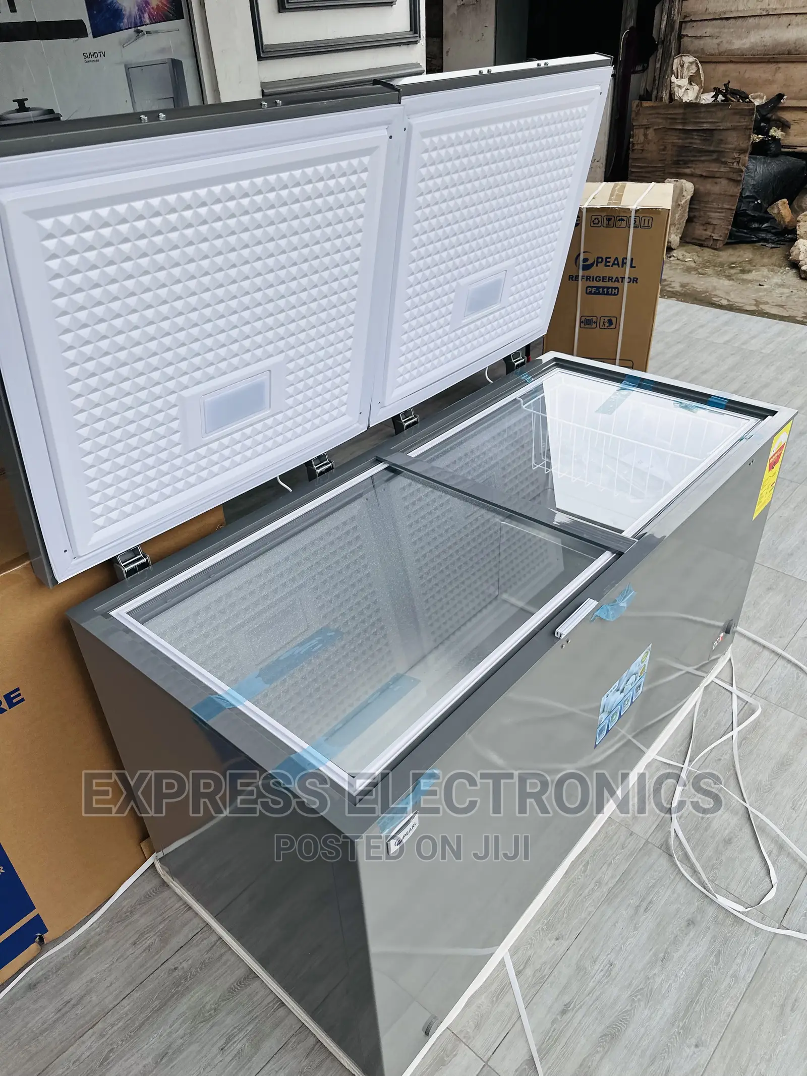 Pearl Chest Freezer Double Door PCF-550 Grey