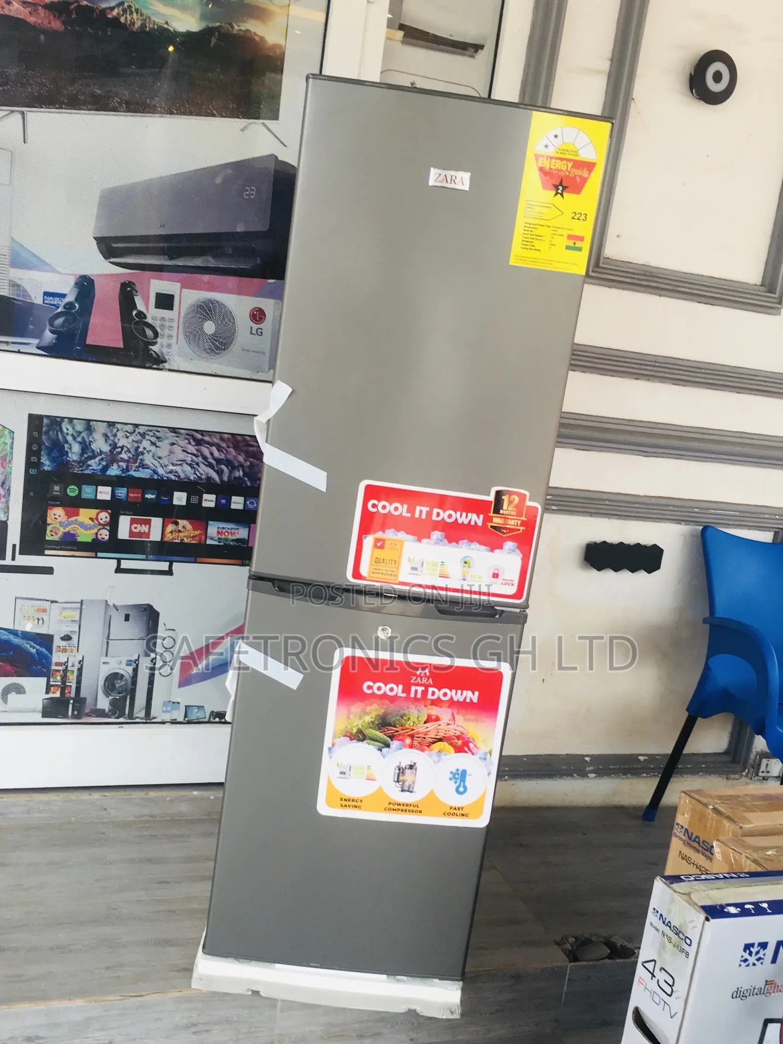 Dark Gray Bottomfreezer Zara240bf Doubledoor Fridge 