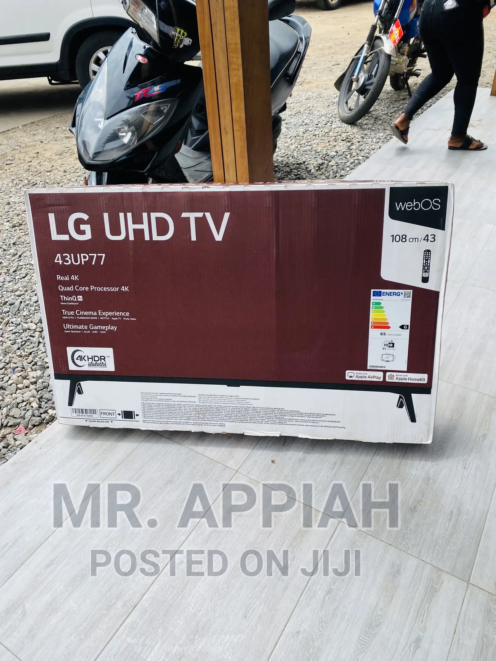 Slim Black LG 43UP7700 43 Inch Uhd Smart Tv 