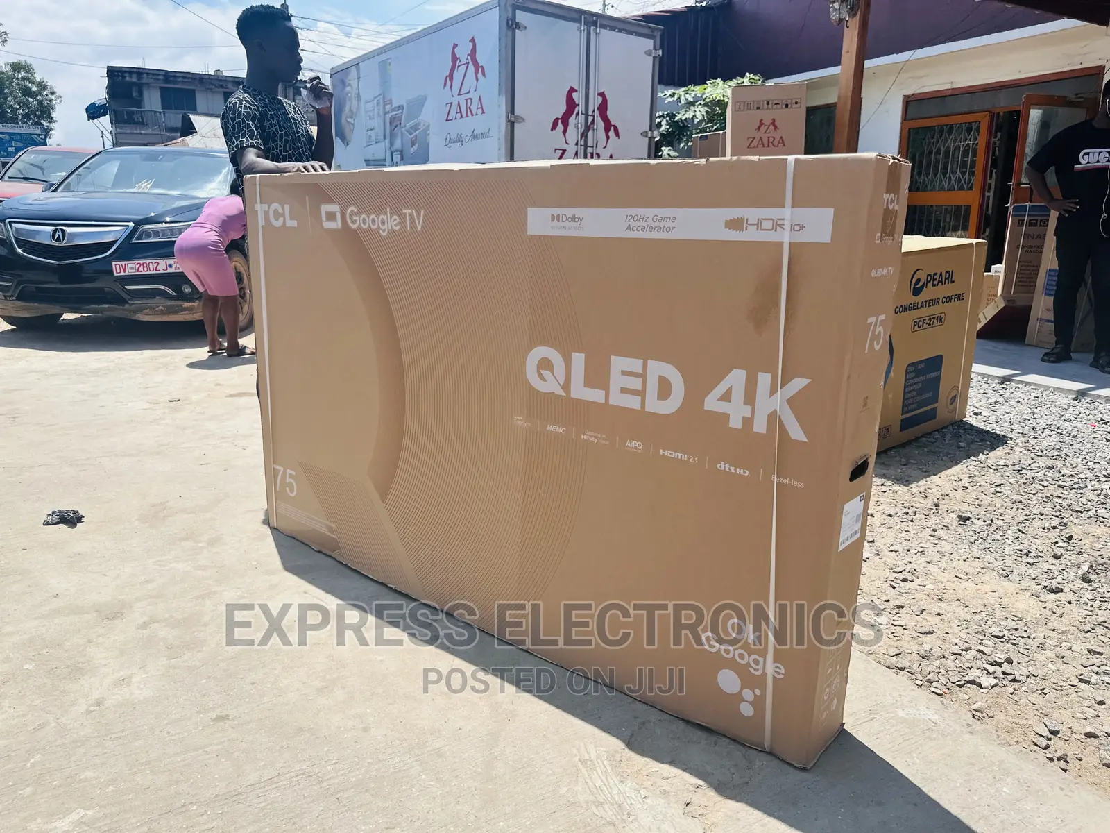 Glossy UHD Smart TCL QLED Tv 75”C645 Fresh in Box