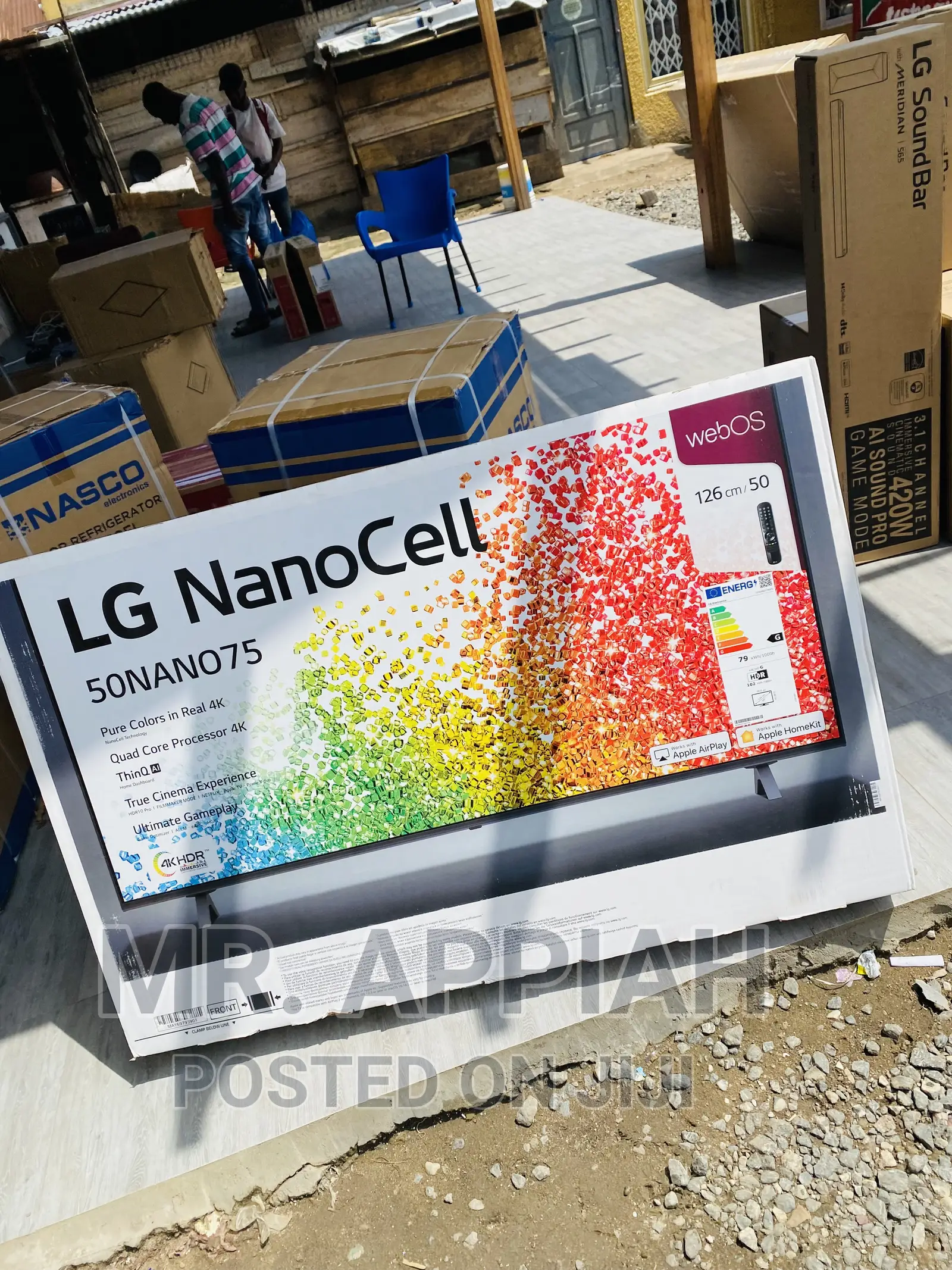 Slim Black LG 50 Inch Nanocell Smart LED Tv(50nano75).