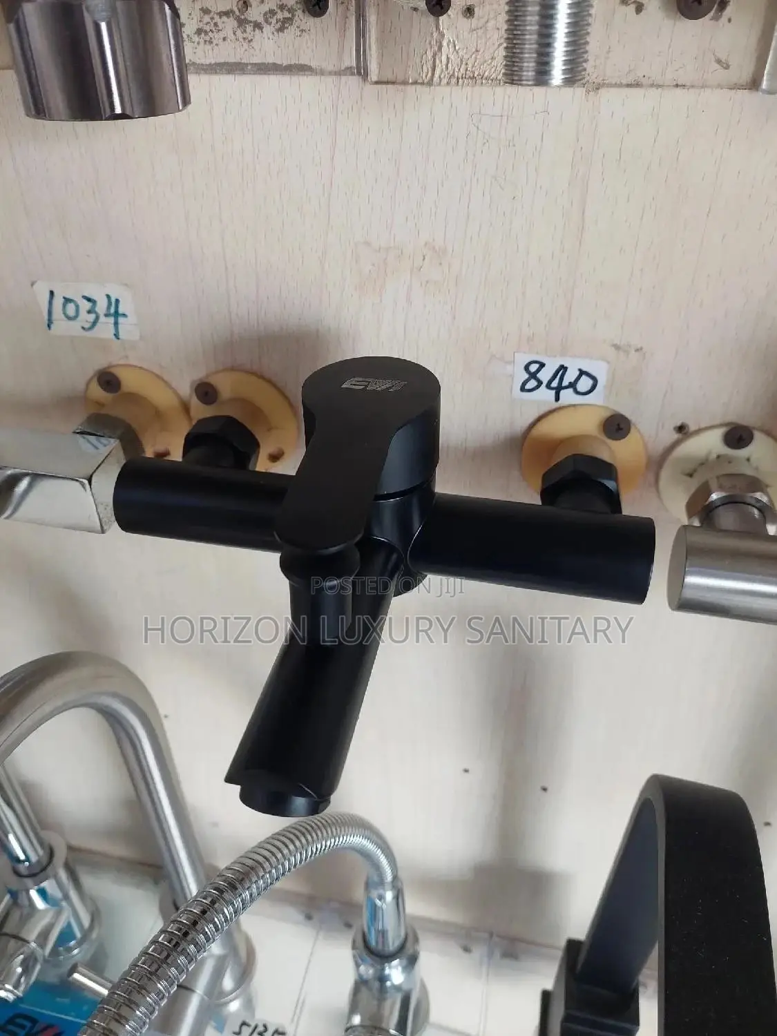 Matte Black Stainless Steel Bath Shower Mixer With Handle