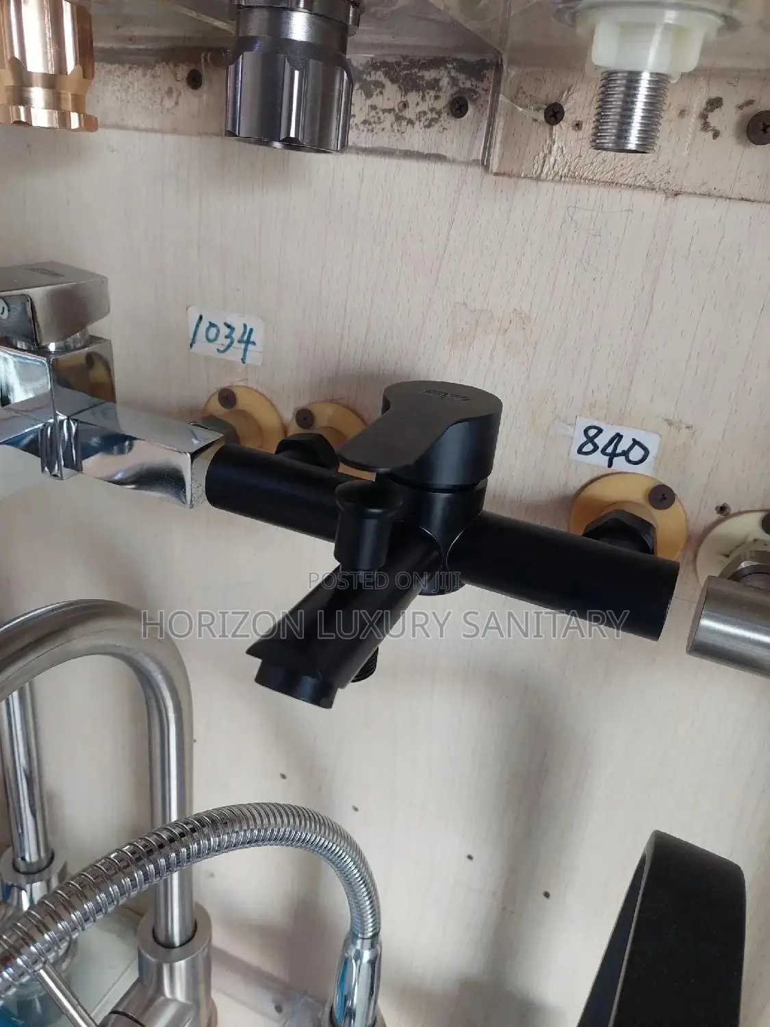 Matte Black Stainless Steel Bath Shower Mixer With Handle
