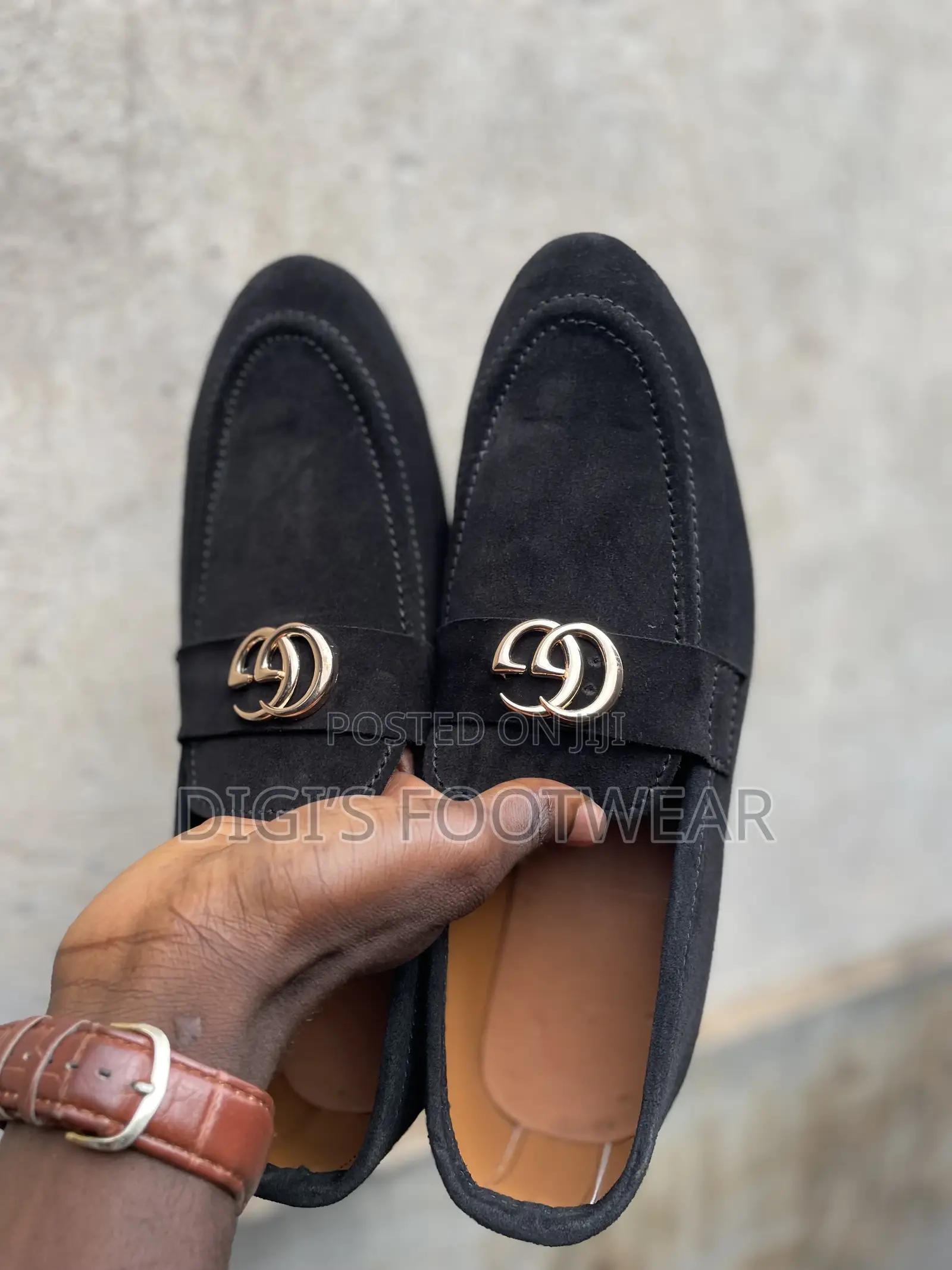 Black Suede Gucci Shoe