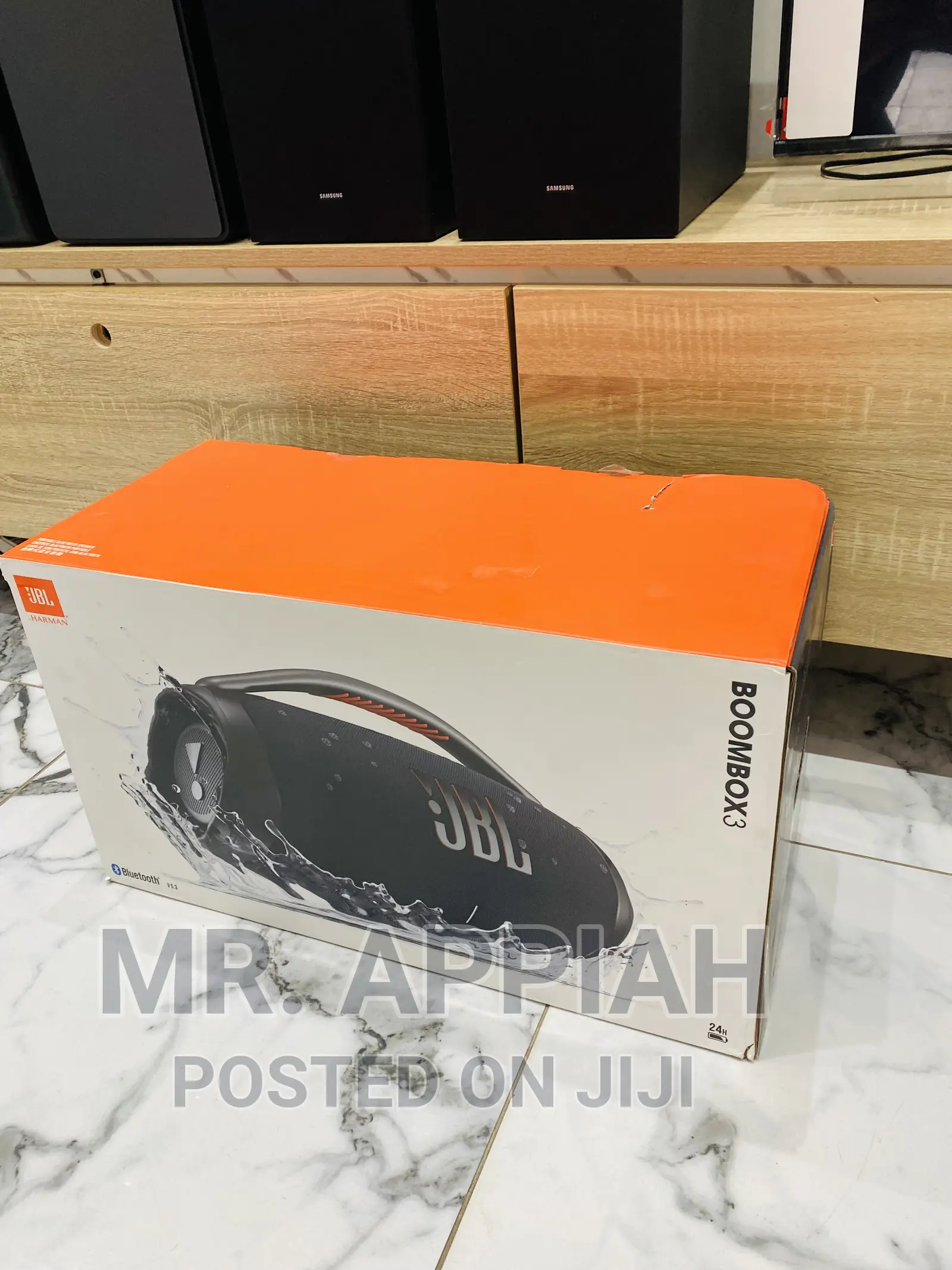 Effective JBL Boombox 3 Bluetooth Speaker(Waterproof).