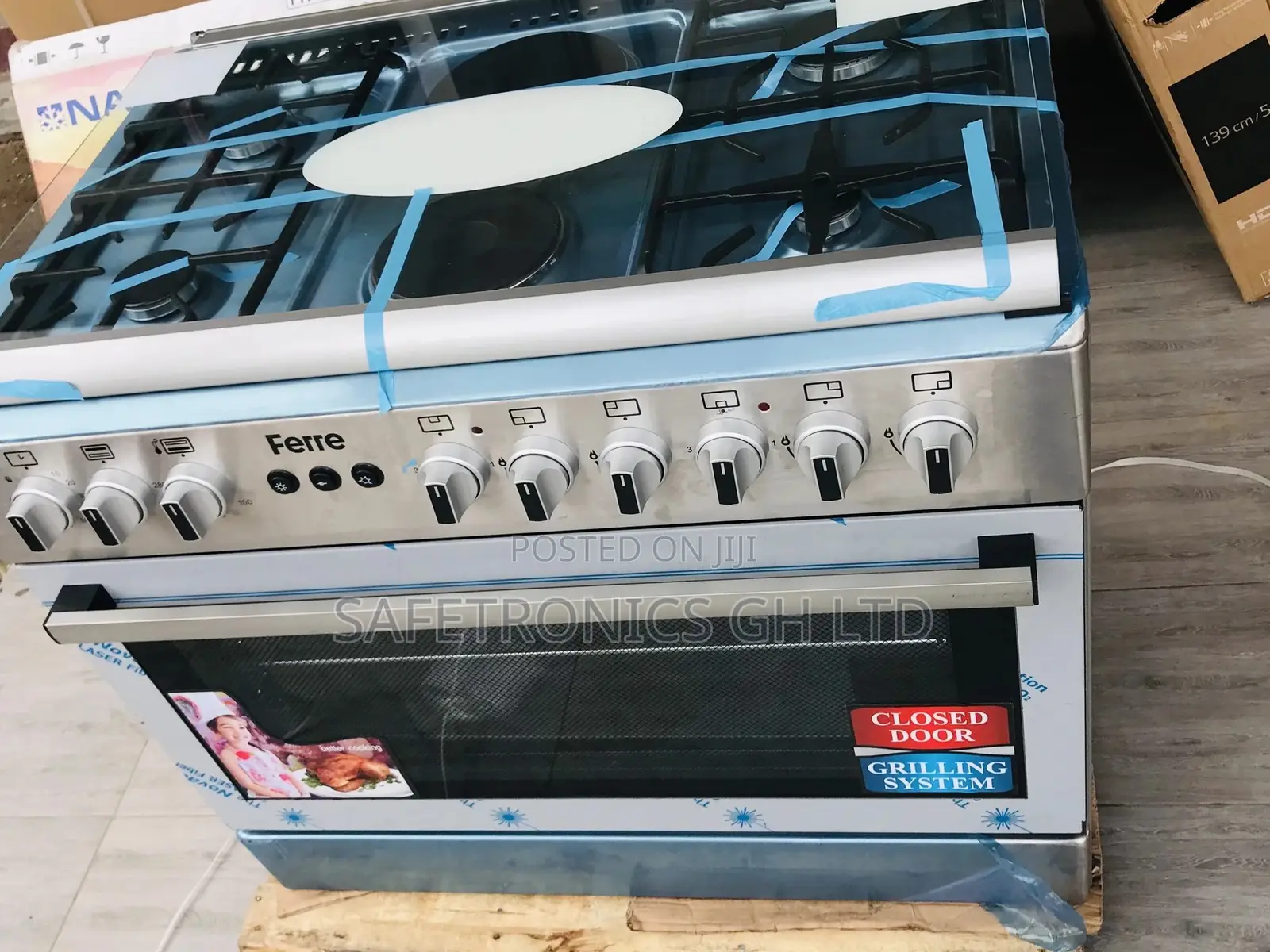  4 Burner Gas Cooker Oven With Grill 2 Electric 60x90 Ferre