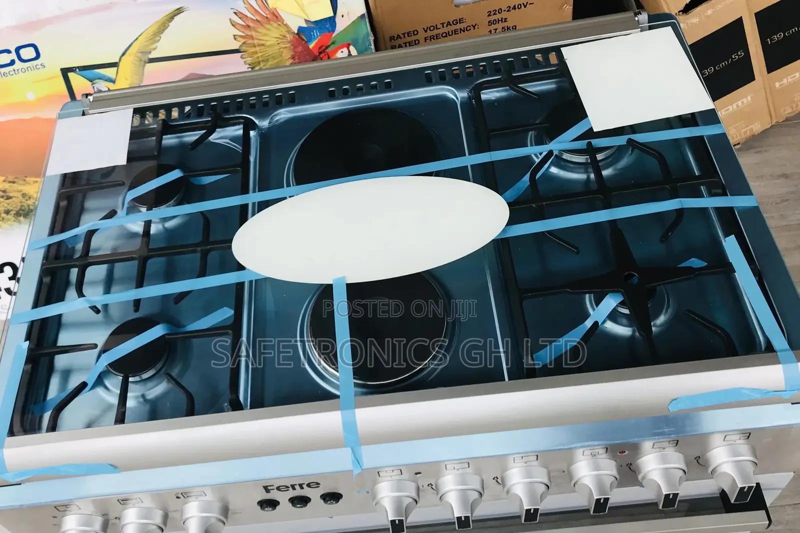 Ferre 4 Gas Burner 2 Electric 60x90 Oven With Grill Cooker
