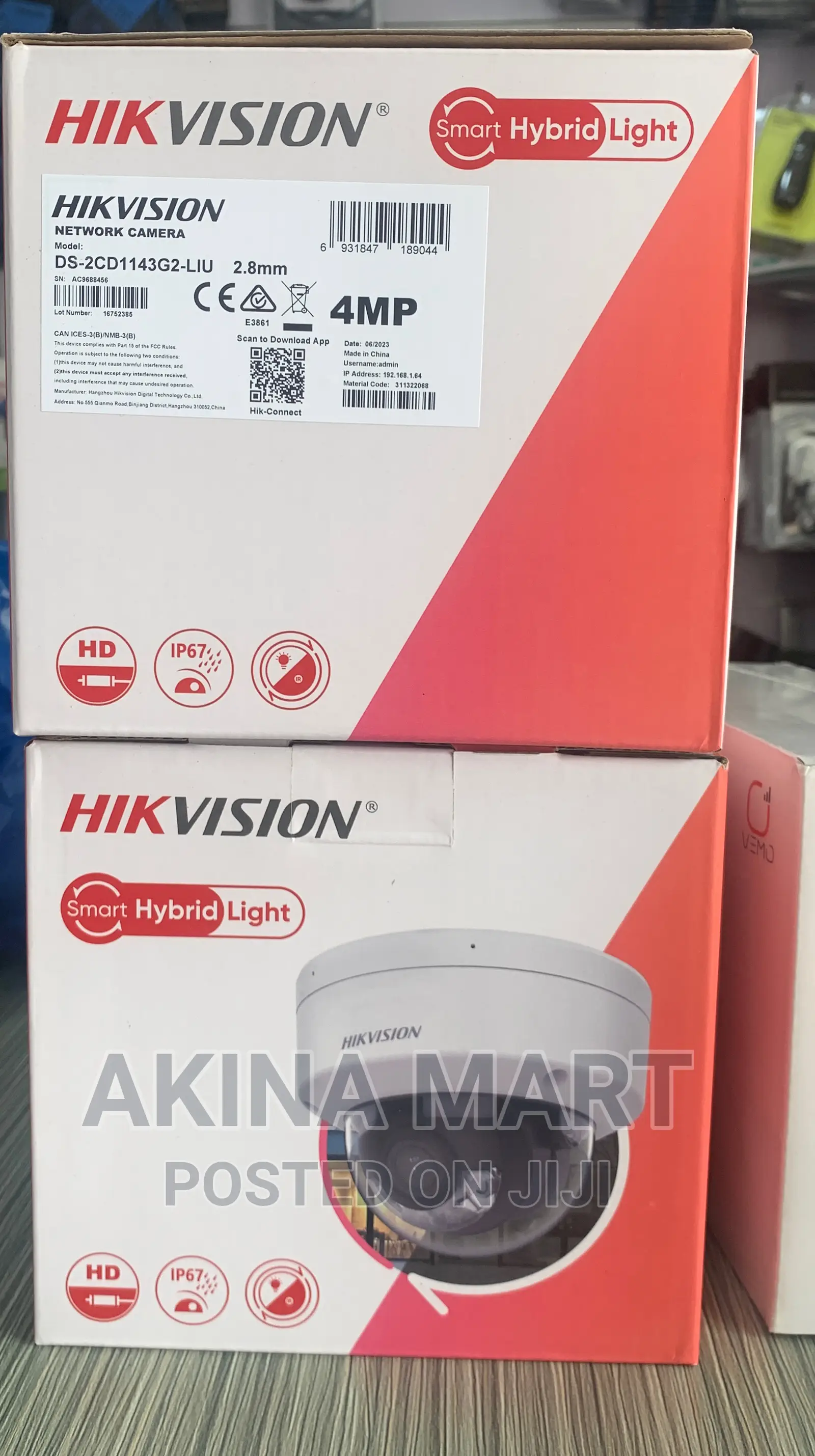 Hikvision 4mp Ip Smart Hybrid Light Camera Ds-2cd1143g2-Liu