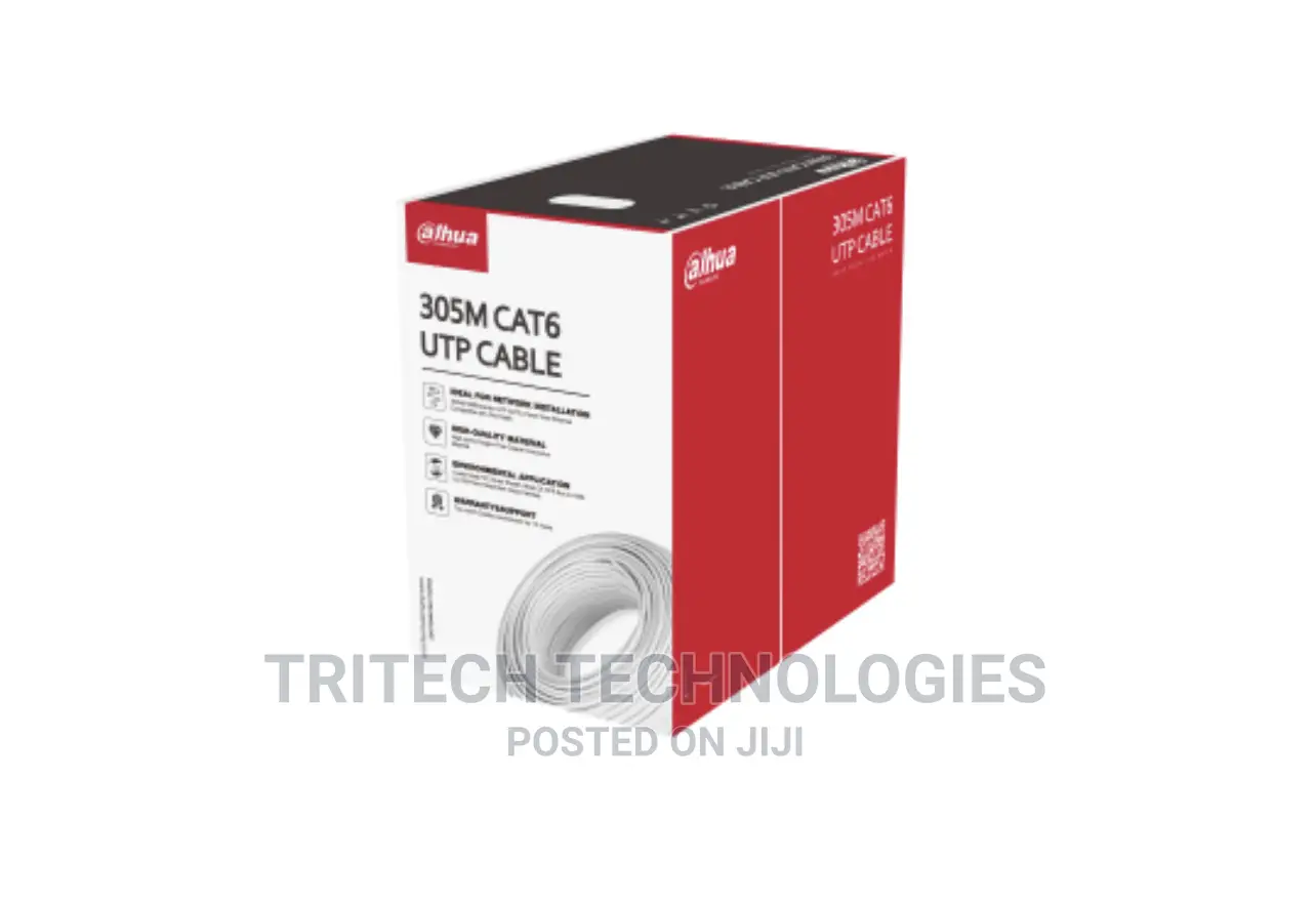 Dahua Cat6 Utp Cable Pure Copper White 305m Dh-Pfm920i-6un-C