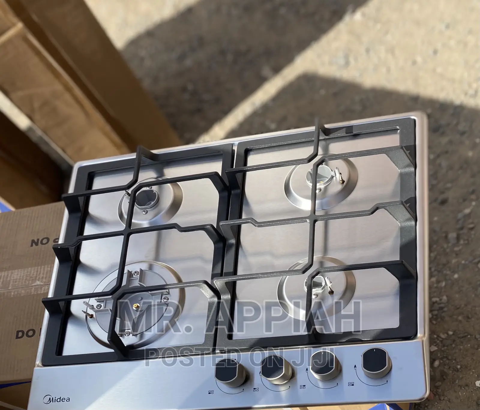 Fast and Effective Midea 4 Gas Cooker Hob(60G40ME)Silver 