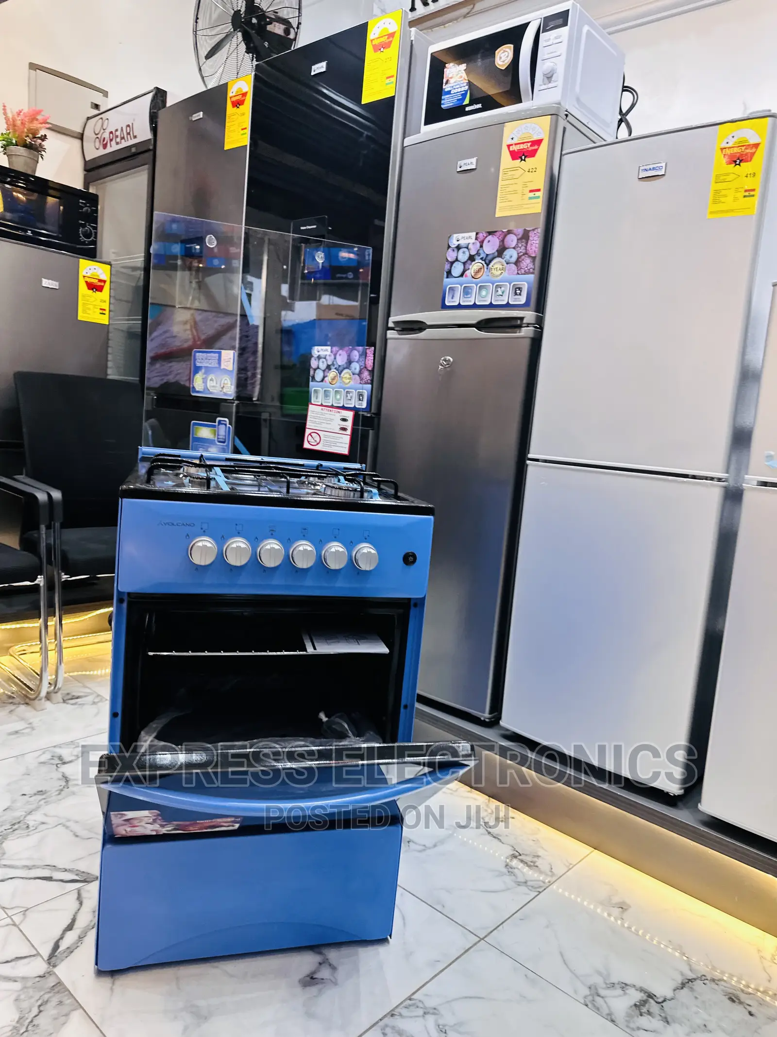 Blue Original Volcano Gas Cooker Oven Grill 4burner 50/50