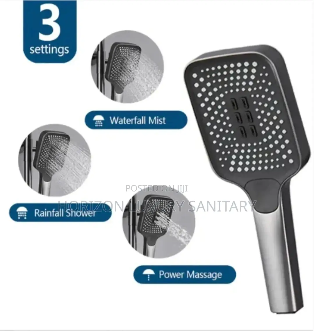 3 Function Handheld Shower Head