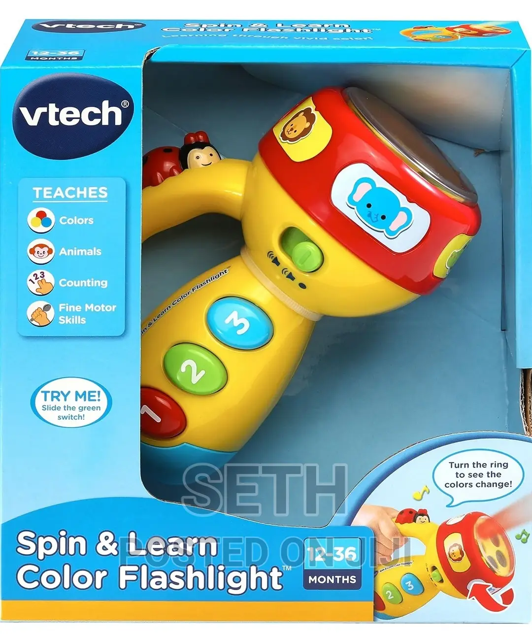 Children Kids Vtech Spin and Learn Color Flashlight