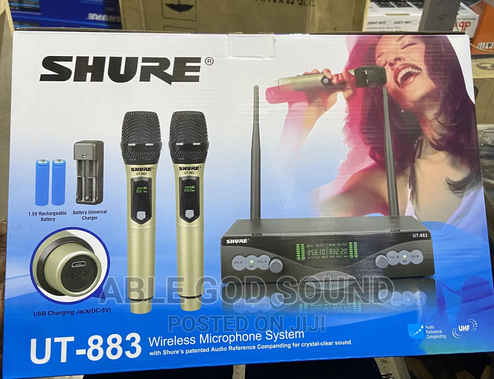 Rechargeable Shure Wireless Microphone Ut-883