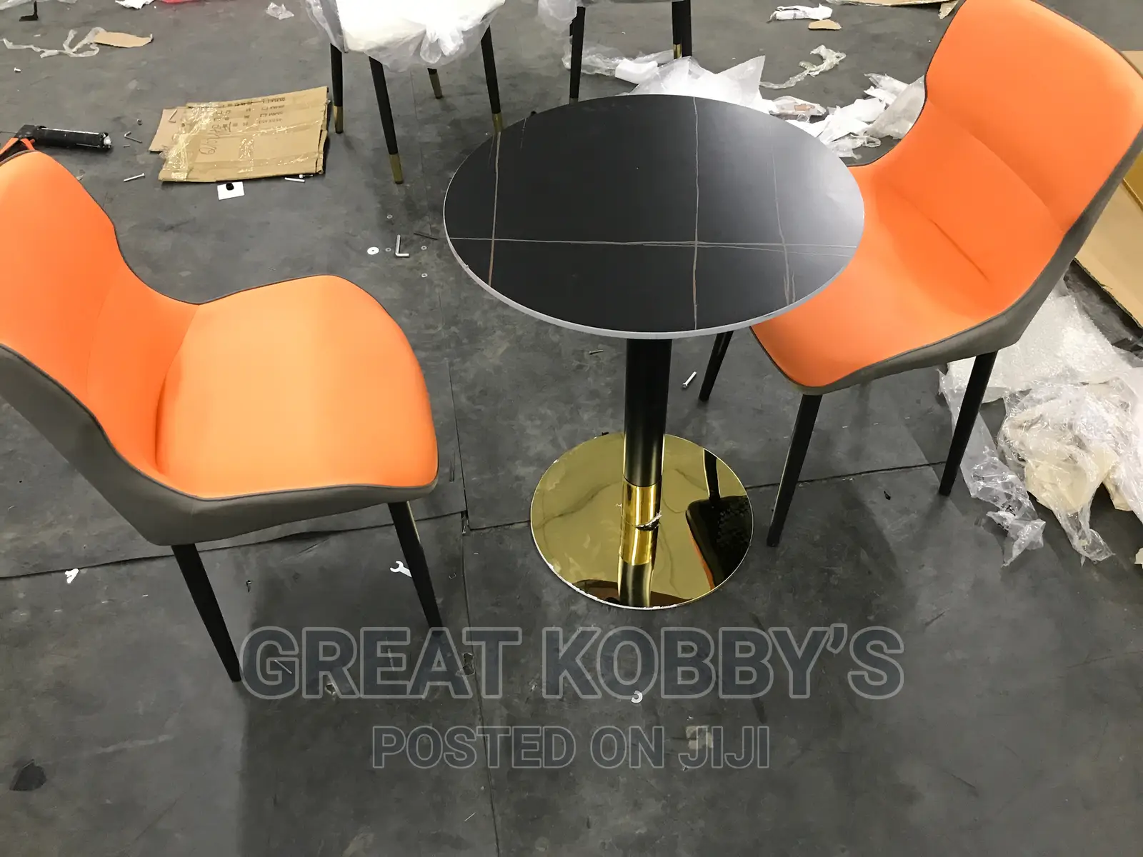 Marble Top Outdoor Table With 2 Chairs