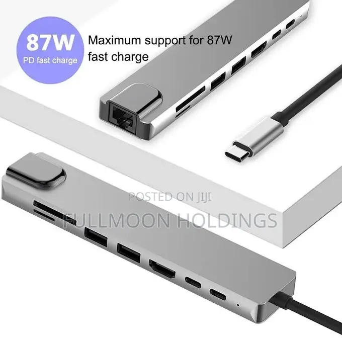 8 in 1 87W Type-C Docking Station HUB