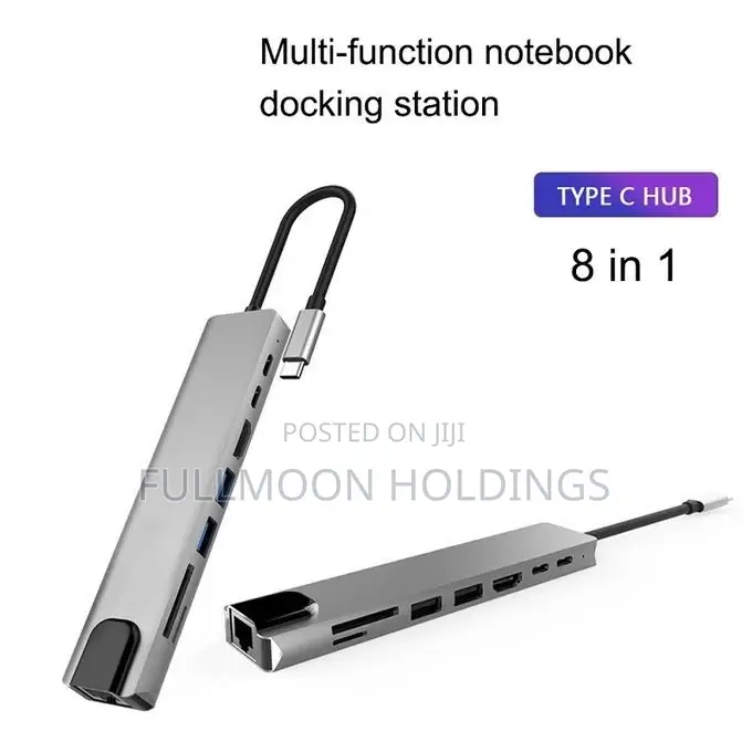 8 in 1 87W Type-C Docking Station HUB