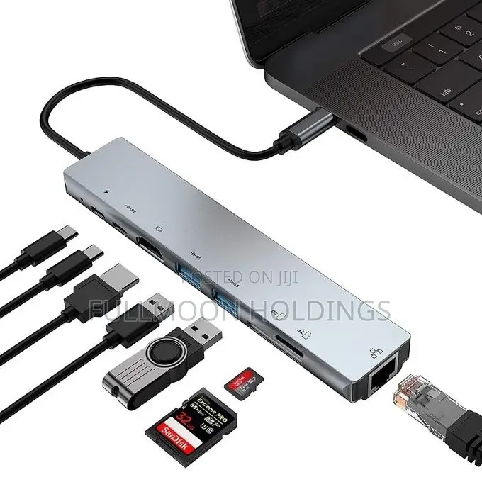 8 in 1 87W Type-C Docking Station HUB