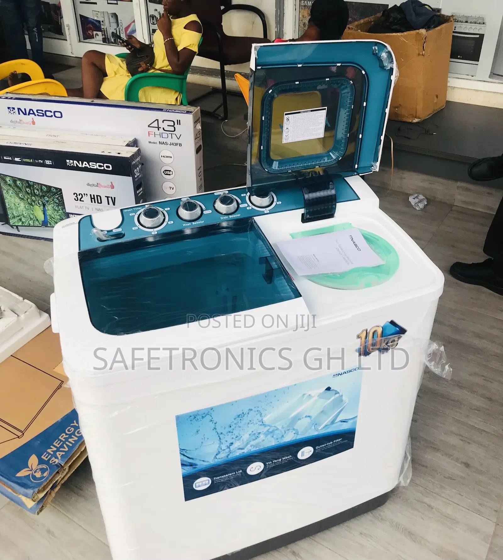 Electric Nasco 10kg Washingmachine Topload Semiautomatic 
