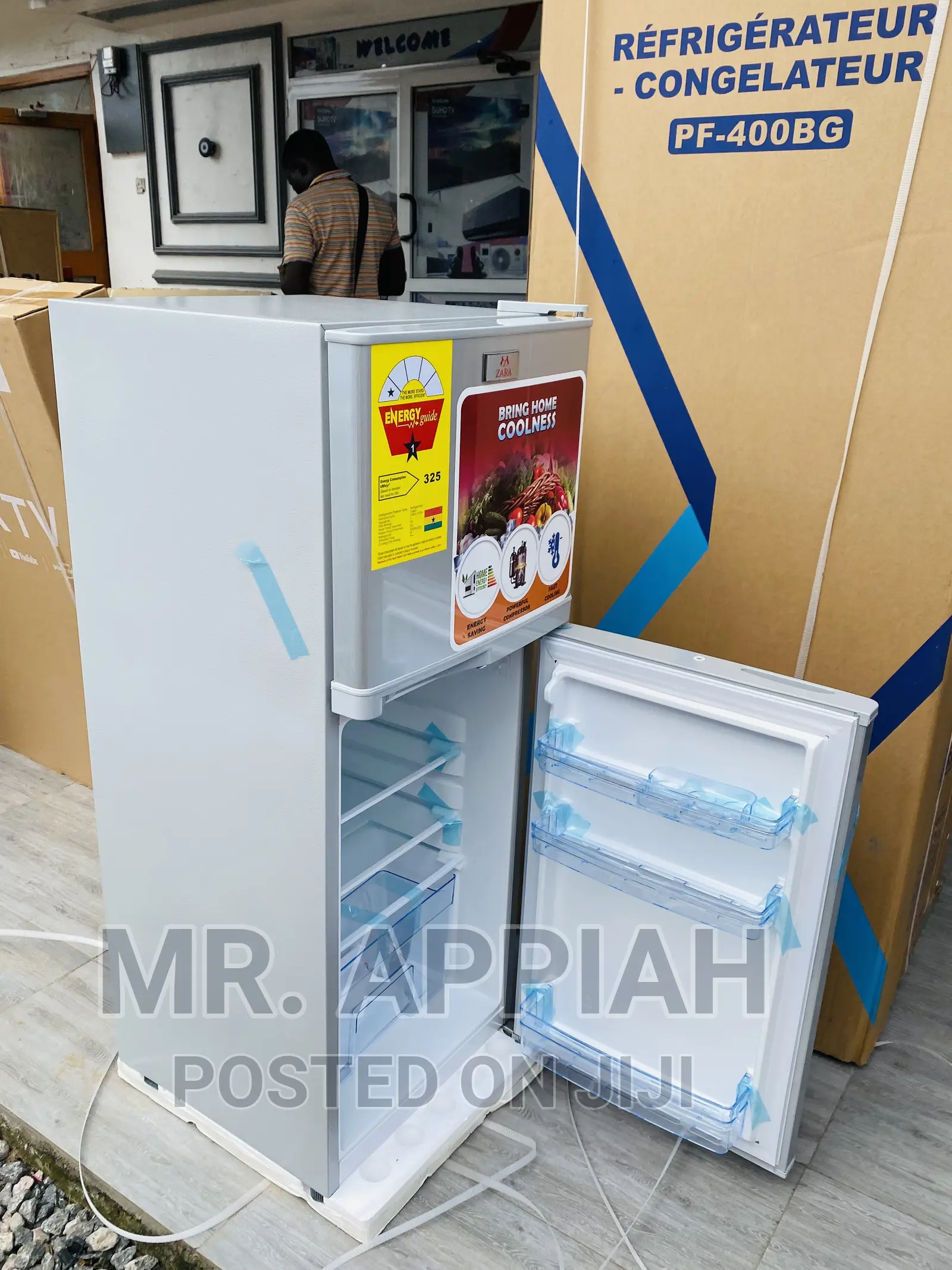 Free Standing Zara-14tm 108L 2 Door Refrigerator(Silver).
