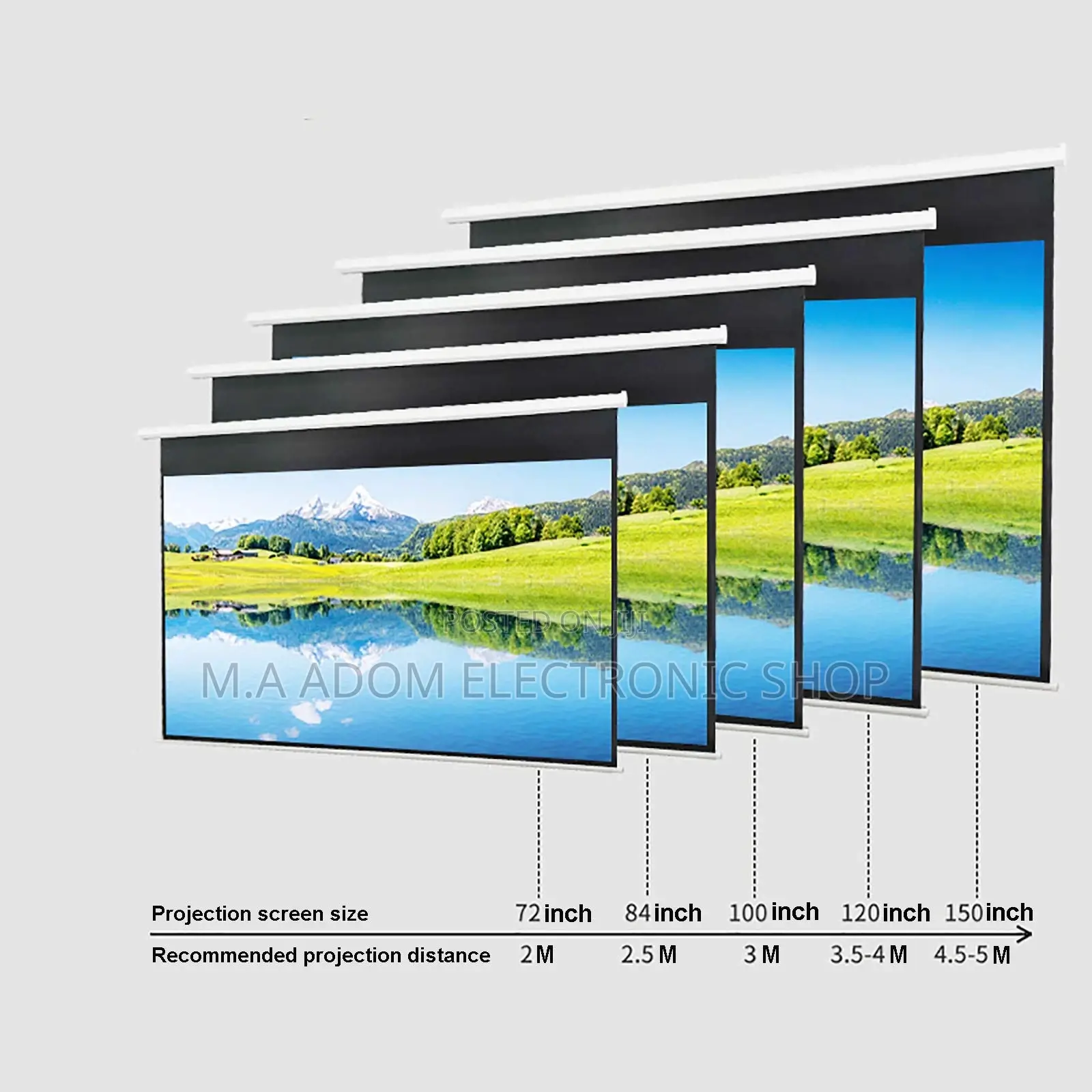 Call or Text Us for Projector Screen 30x30cm(Electric)