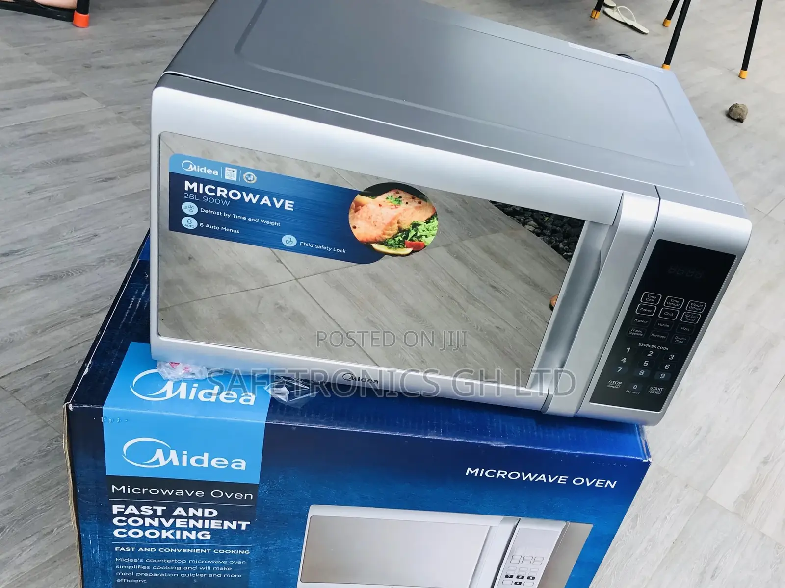 Midea Microwave EM928ETB 28 Liters Gray Countertop 